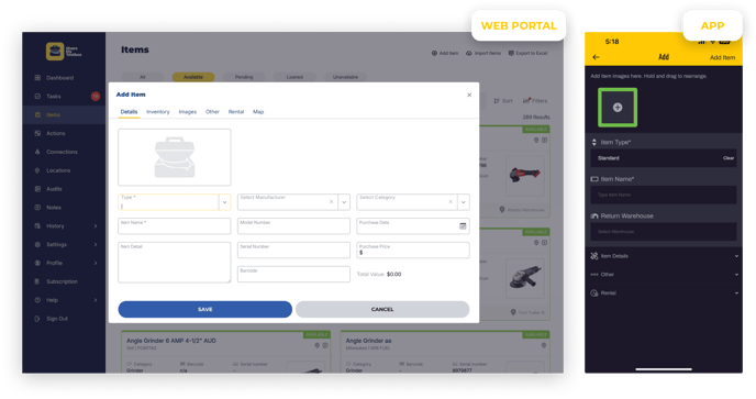 add items-first screen blank