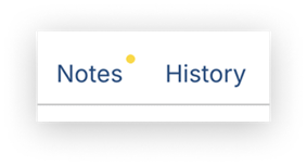 edit items-added tabs notes history