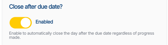 Audits-Add-Options-close after due date