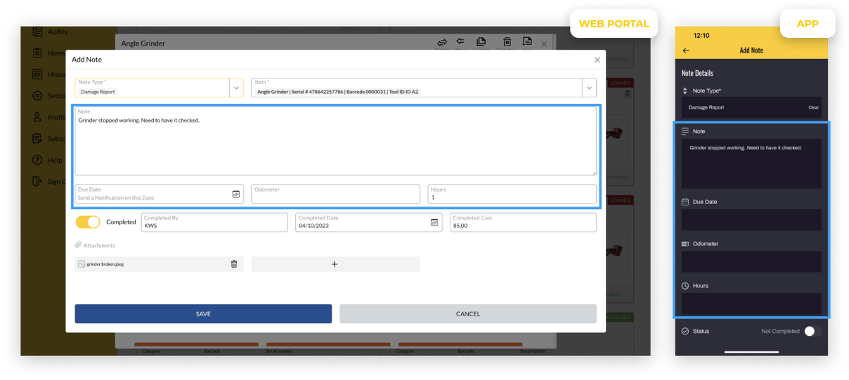 Add, Edit, Delete Notes