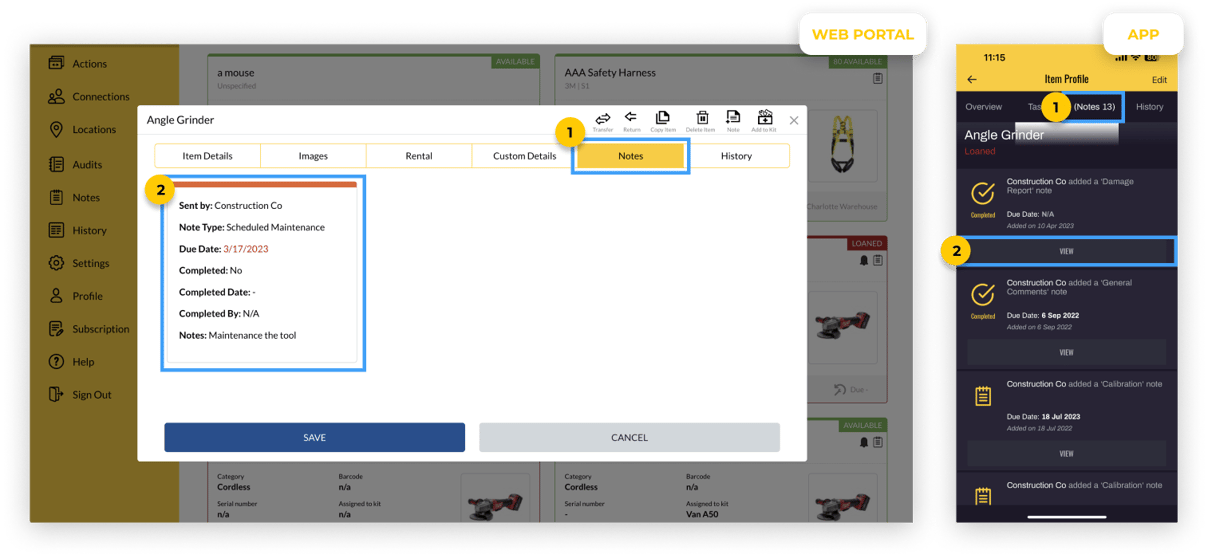 Add, Edit, Delete Notes